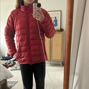 Packable red Canada goose coat